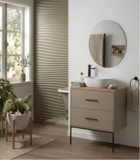 Mobile bagno per lavabo "Venus" 80cm in nobilitato melaminico ed mdf