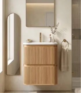 Mobile bagno sospeso in Plywood con lavabo "NORDIC 60"