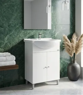 Base E Lavabo "jolly" Bianco