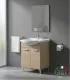 Composizione bagno "Stella" 55cm in Nobilitato Melaminico Rovere