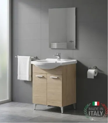 Composizione bagno "Stella" 55cm in Nobilitato Melaminico Rovere
