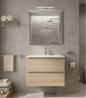 Mobile bagno sospeso in MDF con lavabo "ORIZON 60"