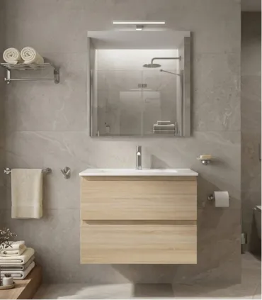 Mobile bagno sospeso in MDF con lavabo "ORIZON 60"