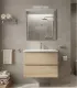 Mobile bagno sospeso in MDF con lavabo "ORIZON 80"