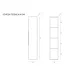 Pensile bagno "Burano" L30xH150 in mdf e pvc I Ap shop