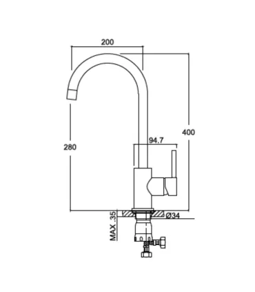Miscelatore Lavello "Rosa Inox K127" Satinato I Karag I Ap shop