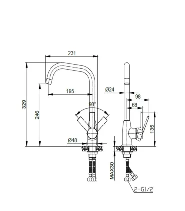 Miscelatore Lavello "Tati 28906" Cromo