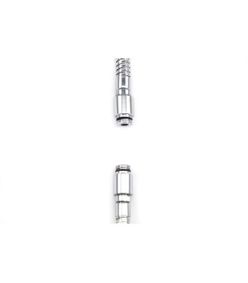 TUBO FLESSIBILE PER DOCCIA DOPPIA GRAFFATURA IN OTTONE CROMATO MM 3/8" X 3/8" CM 150 PER RUBINETTERIE ZAZZERI