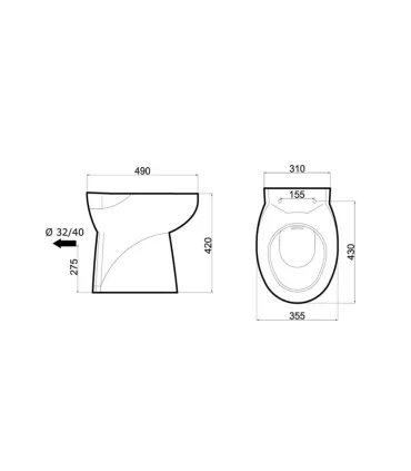 Trituratore Wc Integrato Sanitrit Sfa Watermatic W11SP 500 W scheda tecnica