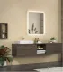 Specchio Bagno Retroilluminato Lice Led Struttura In Vetro Rettangolare Reversibile 600x800x40 Mm "adel80"