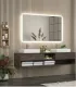 Specchio Bagno Retroilluminato Luce Led Struttura In Vetro Rettangolare Reversibile 600x800x40 Mm "Adel 80"I Karag I Ap shop
