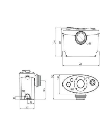 Supermax – Trituratore Universale Silenzioso con Stazione di Sollevamento I Ap shop