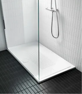 Piatto Doccia "Ceramic 30" in Ceramica Bianco Lucido Antiscivolo 80x80 Spessore 3 cm Tamanaco