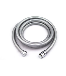 TUBO FLESSIBILE PER DOCCIA IN MATERIALE PLASTICO COLORE ARGENTO F 1/2" X F 1/2" CM 200