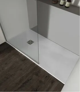 Piatto Doccia Flat in Marmoresina Bianco 80x80 H 2,5 cm Tamanaco