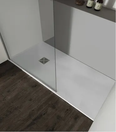 Piatto Doccia Flat in Marmoresina Bianco 80x80 H 2,5 cm Tamanaco