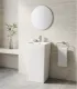 Lavabo a colonna rettangolare centro stanza freestanding ceramica | AP SHOP ONLINE