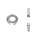 TUBO FLESSIBILE PER DOCCIA IN MATERIALE PLASTICO COLORE ARGENTO F 1/2" X F 1/2" CM 150