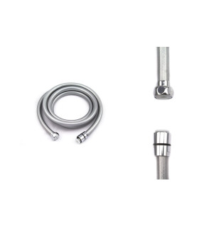 TUBO FLESSIBILE PER DOCCIA IN MATERIALE PLASTICO COLORE ARGENTO F 1/2" X F 1/2" CM 150