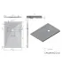 Piatto Doccia in Marmo Resina Serie Flat con Bordo Integrato Bianco 70x100 H 3,3 cm Tamanaco I Ap shop