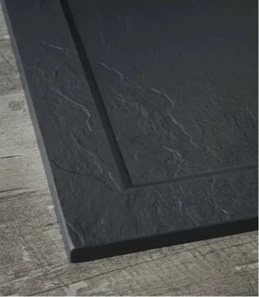 Piatto Doccia in Marmo Resina Serie Flat con Bordo Integrato Antracite 80x180 H 3,3 cm Tamanaco I Ap shop