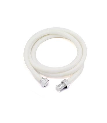 TUBO FLESSIBILE PER DOCCIA IN MATERIALE PLASTICO BIANCO F 1/2" X 1/2" CM 150