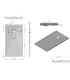 Piatto Doccia in Marmo Resina Serie Flat con Bordo Integrato Crema 80x140 H 3,3 cm Tamanaco I Ap shop
