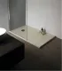 Piatto Doccia in Marmo Resina Serie Flat con Bordo Integrato Crema 80x170 H 3,3 cm Tamanaco