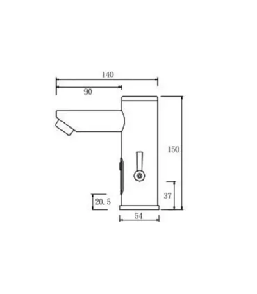 Miscelatore lavabo a sfioro "RUELT11B Touch Me" Cromo Thermomat