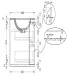 Mobile bagno sospeso in Plywood con lavabo e specchio "NORDIC 60" I KARAG I Ap shop