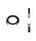 TUBO FLESSIBILE PER DOCCIA RICOPERTO IN TRECCIA NYLON NERO F 3/8" X  M 15/1 CM 150