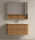 Mobile bagno sospeso in Plywood con lavabo e specchio "NORDIC 100"