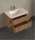 Mobile bagno sospeso in Plywood con lavabo e specchio "NORDIC 80"