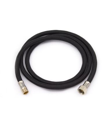 TUBO FLESSIBILE PER DOCCIA RICOPERTO IN TRECCIA NYLON NERO F 3/8" X  M 15/1 CM 150