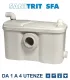 Trituratore Vaso Bagno Sanitrit Sfa Watersan 3 Per Wc Lavabo Doccia E Bidet