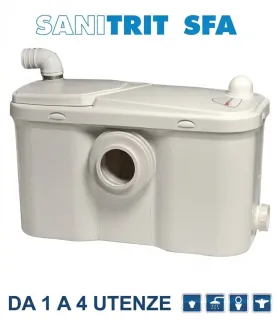 Trituratore Vaso Bagno Sanitrit Sfa Watersan 3 Per Wc Lavabo Doccia E Bidet