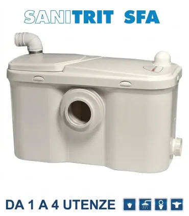 Trituratore Vaso Bagno Sanitrit Sfa Watersan 3 Per Wc Lavabo Doccia E Bidet