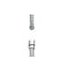 TUBO FLESSIBILE PER DOCCIA IN OTTONE CROMATO F 1/2" X M 3/8" CM 150