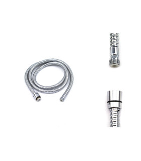 TUBO FLESSIBILE PER DOCCIA IN OTTONE CROMATO F 1/2" X M 3/8" CM 150
