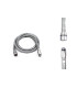 TUBO FLESSIBILE PER DOCCIA DOPPIA GRAFFATURA IN OTTONE CROMATO F 1/2" CONICO X M GIREVOLE 15/1 PER RUBINETTERIE SIGNORINI