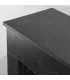 Camino elettrico caminetto da terra BELLINI in legno effetto Marmo Nero Made in Italy L96 x P35 x H96
