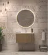 Mobile bagno sospeso in MDF Idrofugo Rovere Naturale con lavabo "Dress 120" Blonde