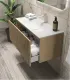 Mobile bagno sospeso in MDF Idrofugo Rovere Naturale con lavabo "Dress 120" Blonde