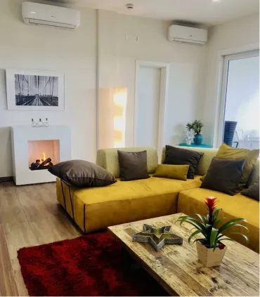Camino Elettrico Bifacciale Free-Standing con Effetto Fumo e Brace Boheme Maison Fire I Ap shop