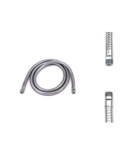 TUBO FLESSIBILE PER DOCCIA DOPPIA GRAFFATURA OTTONE CROMATO MM 15/1 X 15/1 CM 150