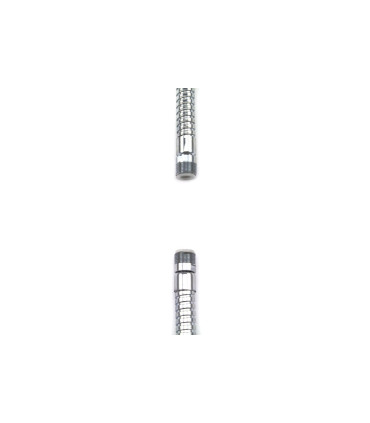 TUBO FLESSIBILE PER DOCCIA DOPPIA GRAFFATURA OTTONE CROMATO MM 15/1 X 15/1 CM 150