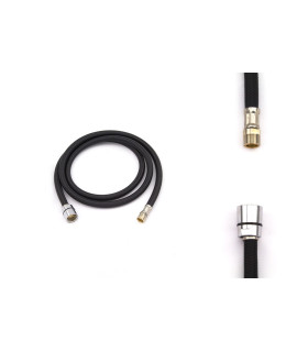 TUBO FLESSIBILE PER DOCCIA IN NYLON NERO F1/2" CONICO X M 15/1 CM 150