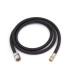 TUBO FLESSIBILE PER DOCCIA IN NYLON NERO F1/2" CONICO X M 15/1 CM 150