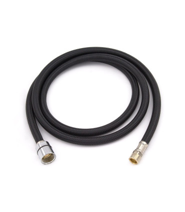 TUBO FLESSIBILE PER DOCCIA IN NYLON NERO F1/2" CONICO X M 15/1 CM 150
