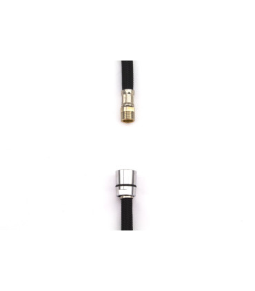 TUBO FLESSIBILE PER DOCCIA IN NYLON NERO F1/2" CONICO X M 15/1 CM 150